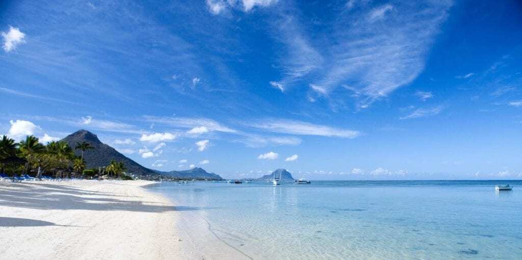 One of the several beaches in Mauritius