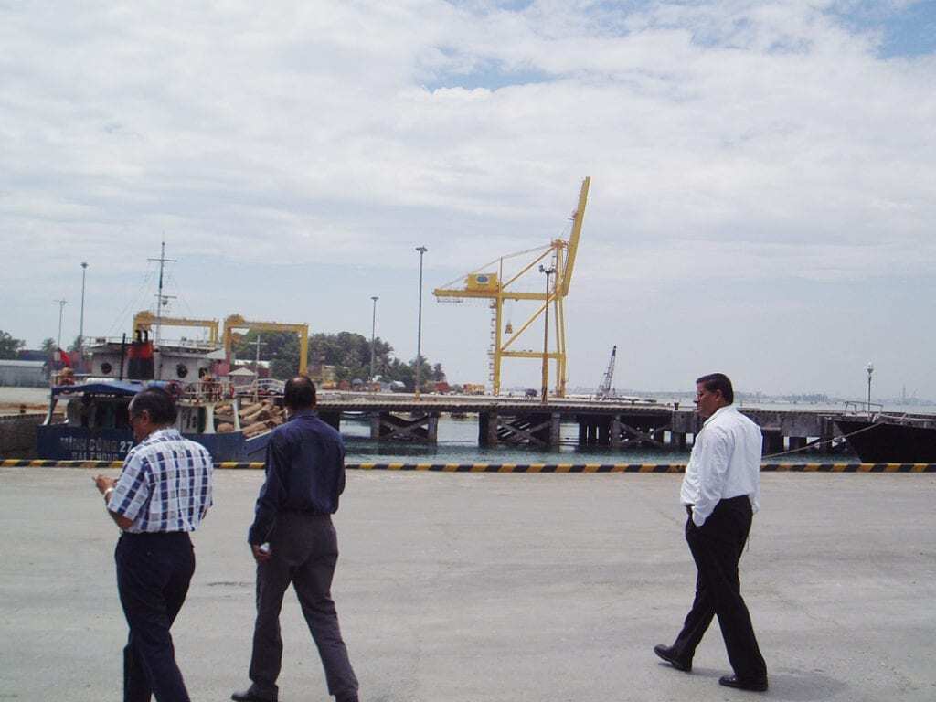 Indian customers at the port of Danag Vietnam