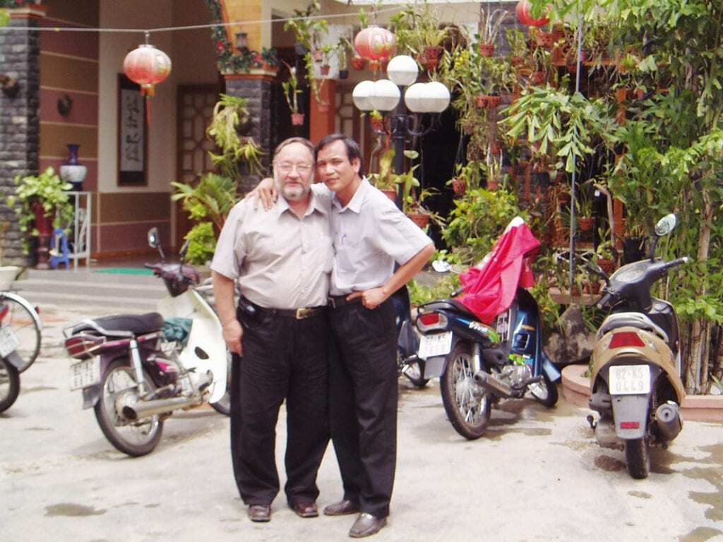 With a customer in Vietnam