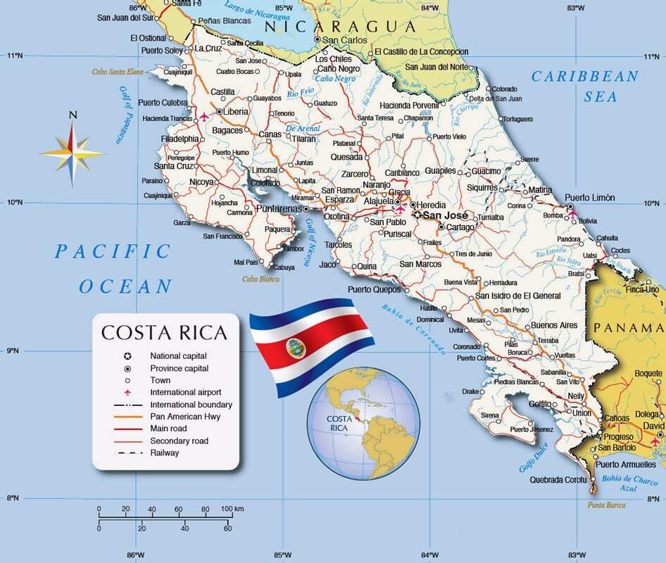 Map of Costa Rica