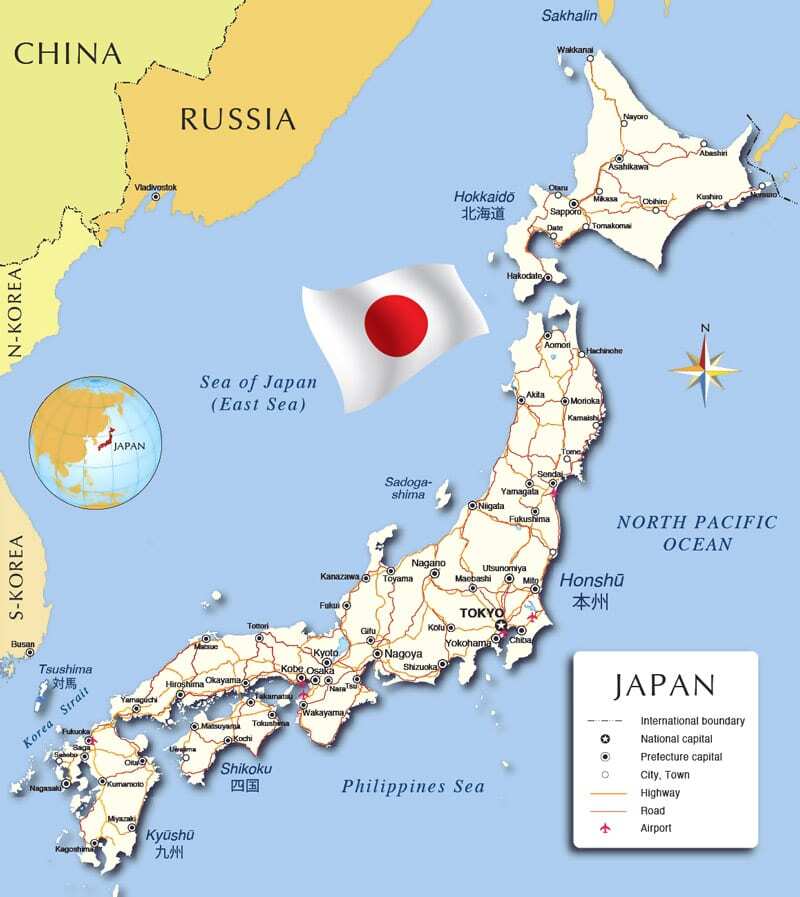 map of japan