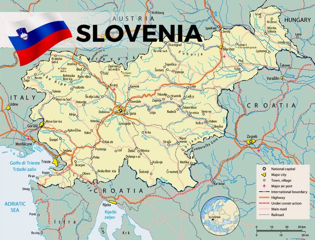 Map of Slovenia