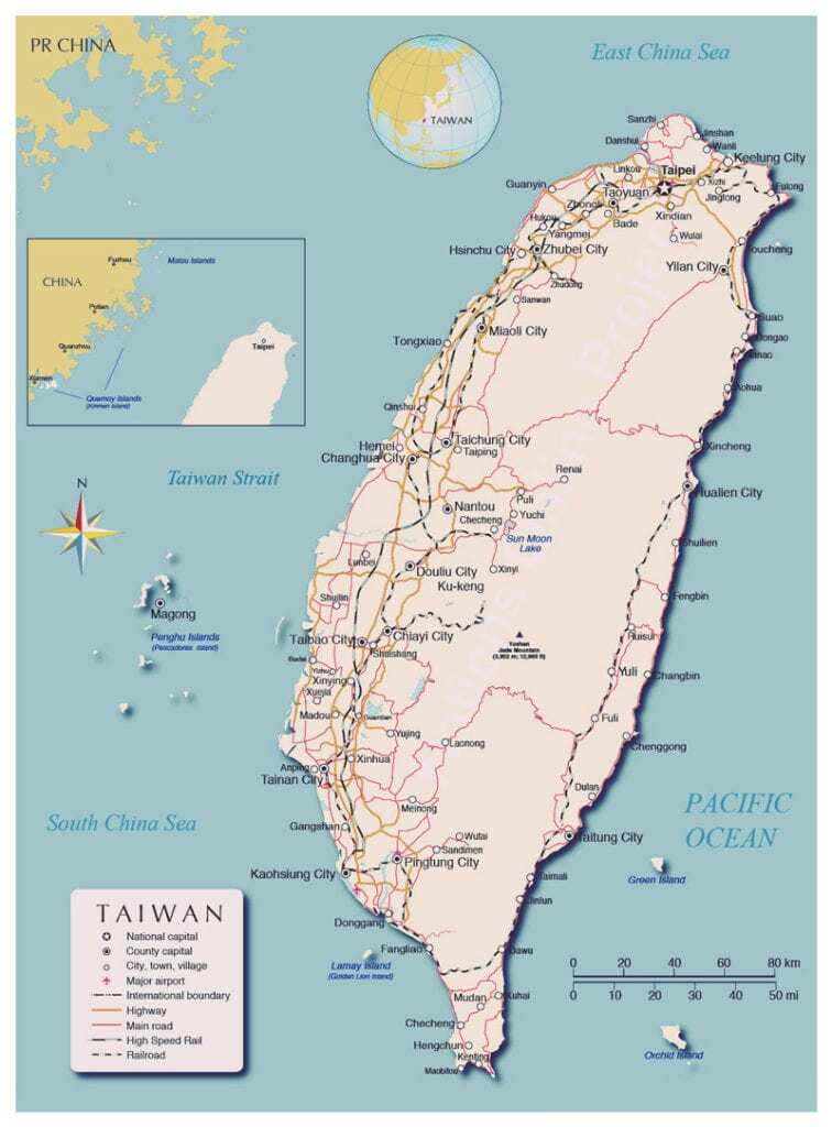 Map of Taiwan