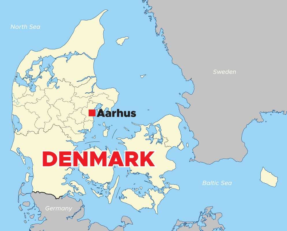 Aarhus-Denmark-Map