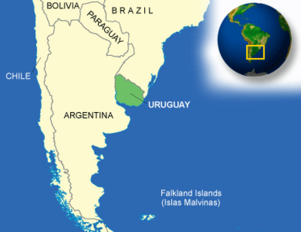 Uguguay-Map