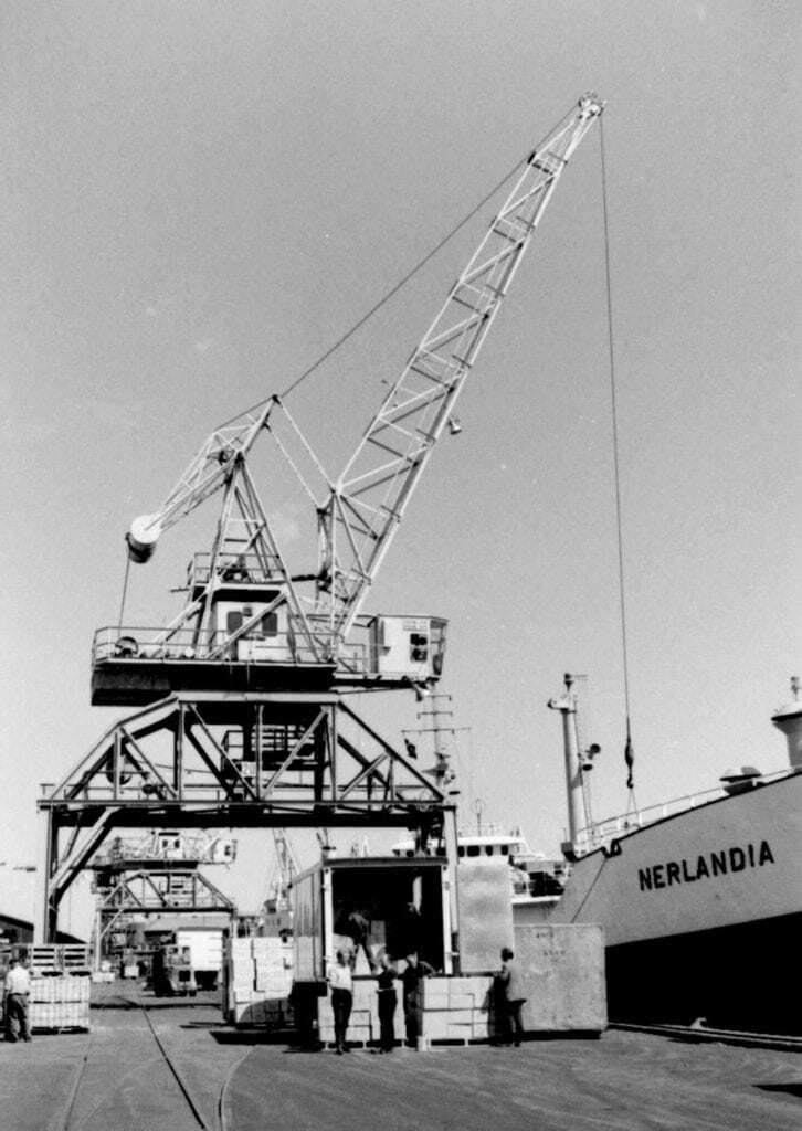 mv Nerlandia in the port of Aarhus 1967 - first picture is showing the ‘reefercontaiers’ 1