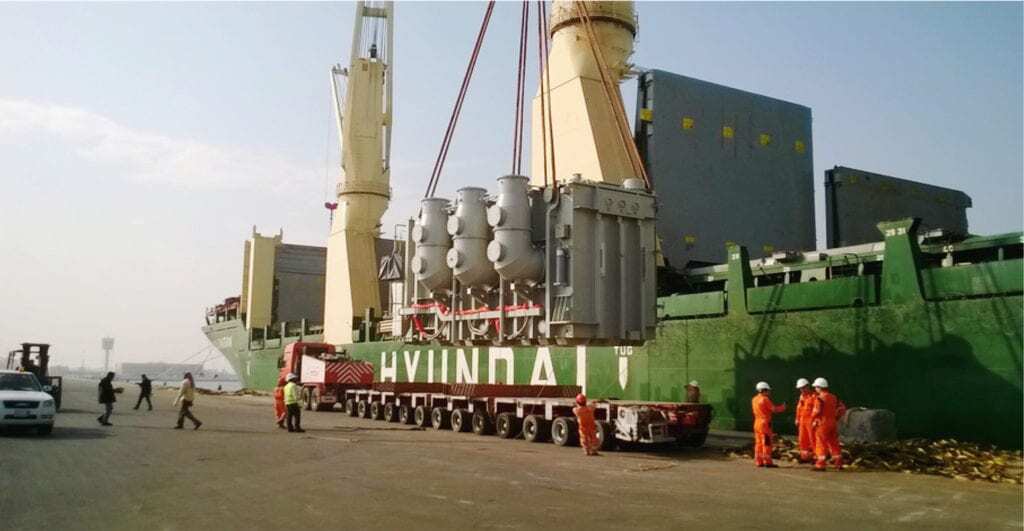 Transportation and delivery of 87 Transformers