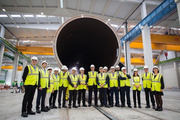  Haizea Wind inaugurates at the Port of Bilbao one of the largest wind tower and offshore foundation manufacturing plants in Europe.