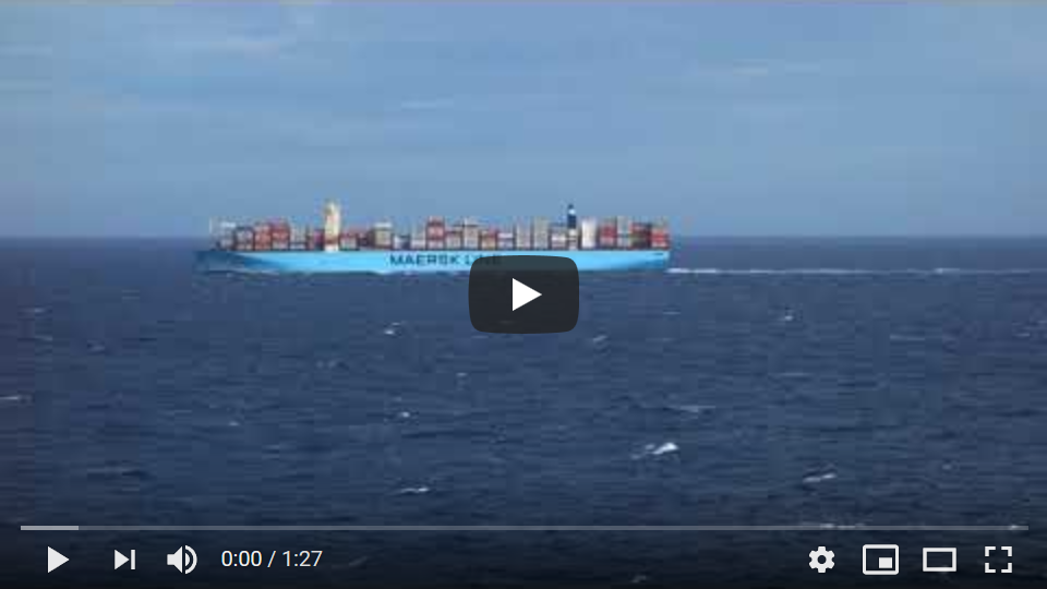 Passing an E class Maersk Line vessel