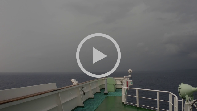 On the high seas weather can be threatening. This video was shot in the South China Sea from CMA CGM Christophe Colomb