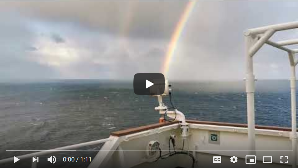 Rainbow seen clearly Indian Ocean onboard CMA CGM Georgia