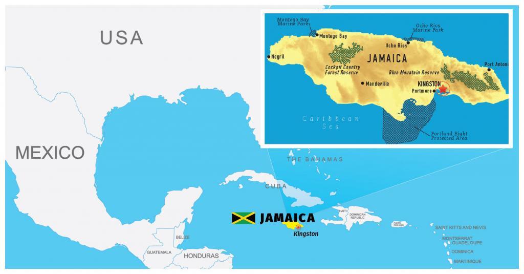 Jamaica on the map