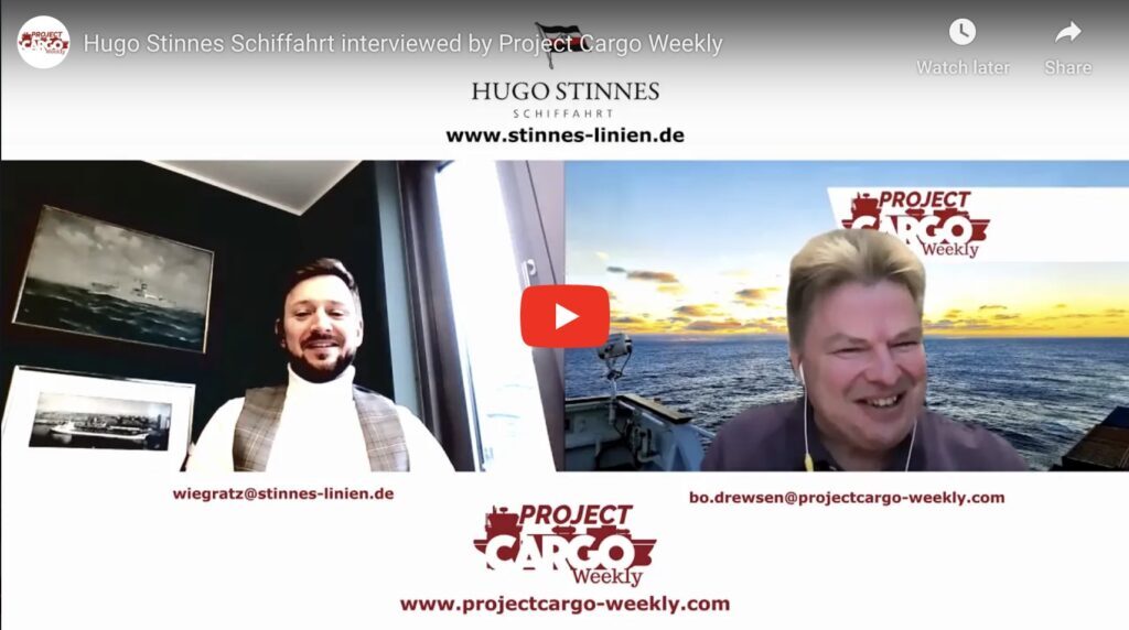 Hugo Stinnes Schiffahrt interviewed by Project Cargo Weekly