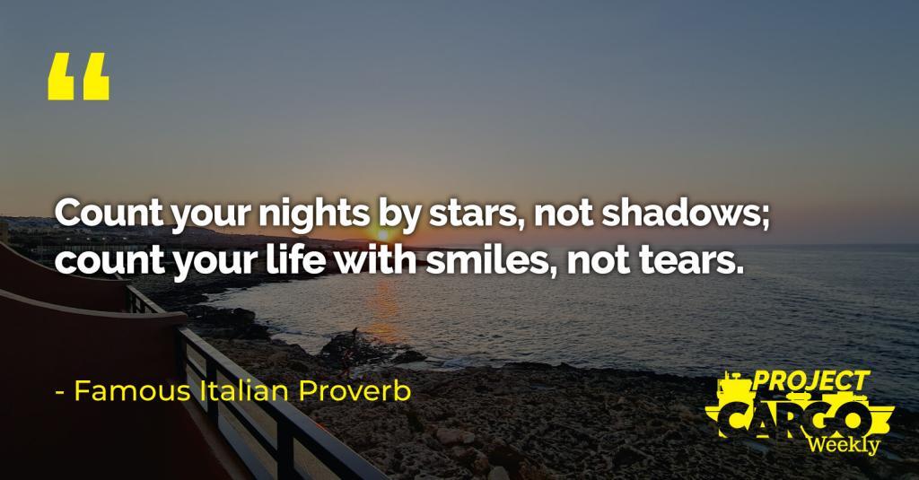 Count your nights by stars, not shadows; count your life with smiles, not tears.
