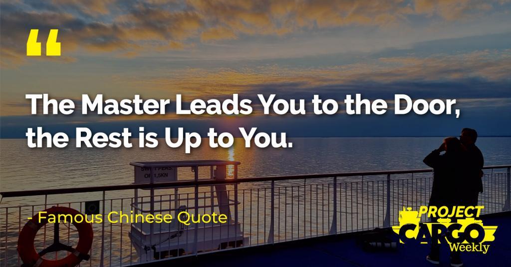 The Master Leads You to the Door, the Rest is Up to You.