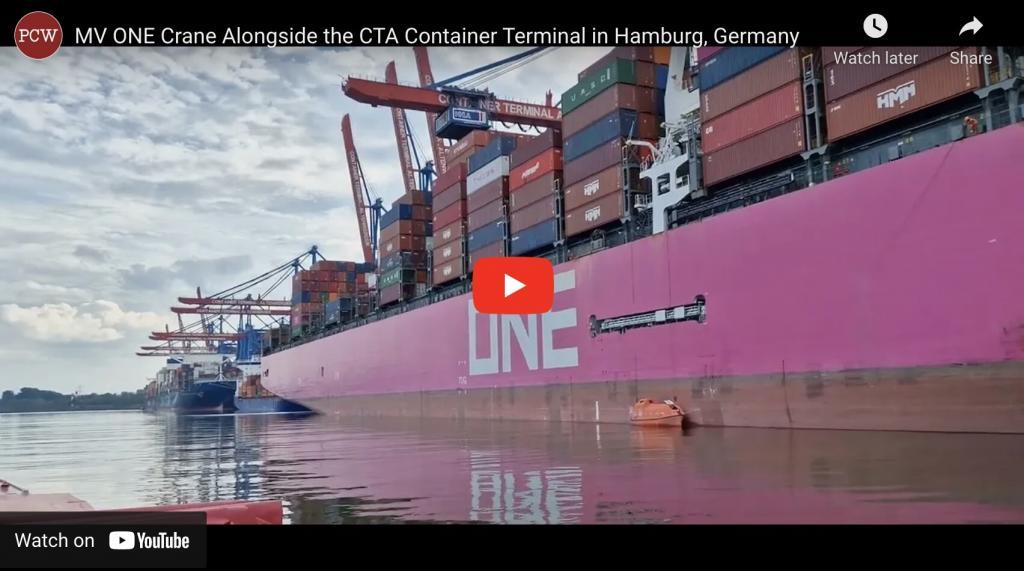 Featured Video - ONE Crane alongside the CTA container terminal in Hamburg