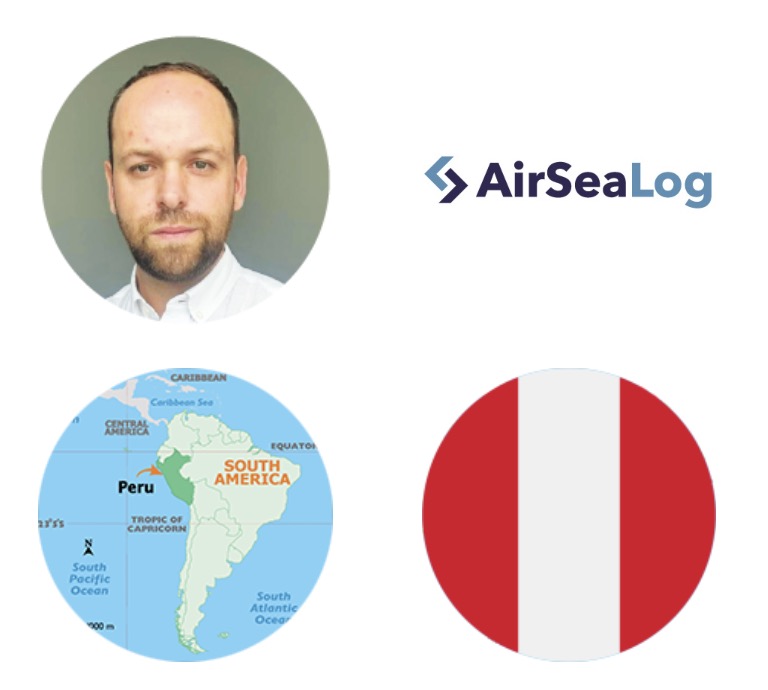 AirSeaLog Portrait, Logo, Map and Flag