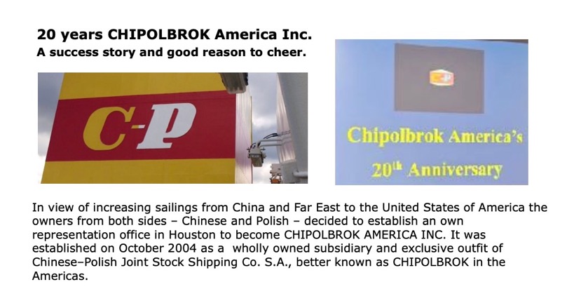 Chipolbrok America Press Release