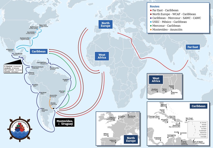 Sailing Schedules for RORO SHIPPING COMPANY, S.A.